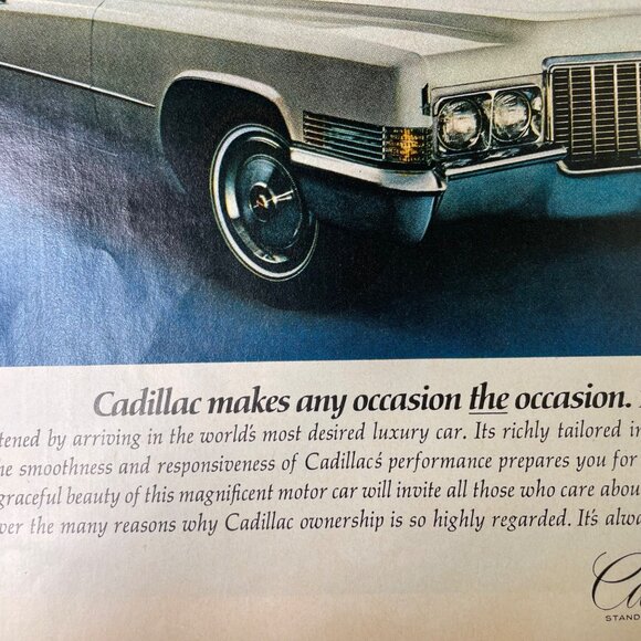 1970 Cadillac 70 Vintage Full Page Print Ad Woman Talking to Man Original u - Picture 4 of 6